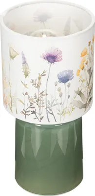 Produktbild von LED-Tischlampe mit Blumenmuster für elegante Wohnraumdekoration