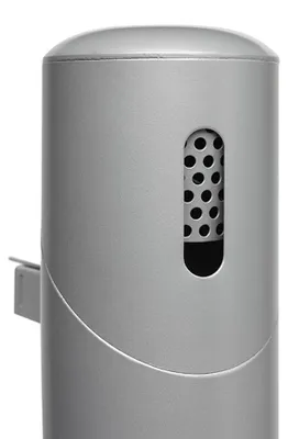 Produktbild von Robuster Wandascher | 145cm Rohrlänge | zum Einbetonieren | 1,4 Liter, HxBxT 51x10x17cm | Stahl | Silber