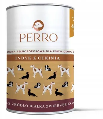 Zdjęcie produktu dla Mokra karma dla psa PERRO Indyk z cukinią 400g