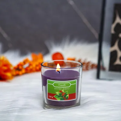 Obrázok produktu pre Vonná sviečka – „Zimná bobuľa“ – 120 g, 1 ks [58802D], Obrázok generovaný UI