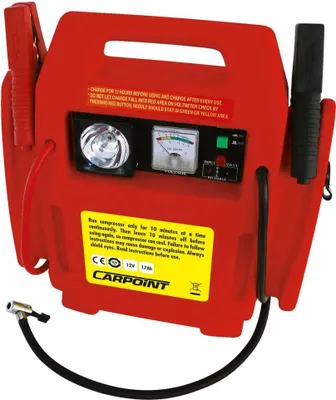 Produktbild von Carpoint Starthilfegerät 12V 17 Ah mit Kompressor Rot