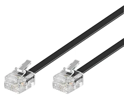 Produktbild von Telefonkabel RJ-11 4-Pin (schwarz, 10 Meter)