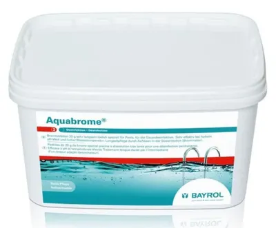 Obrázek produktu pro Bromové tablety 70 % aktivní – Dezinfekční prostředek – Úprava vody – 5 kg – Udržuje vodu čistou – Šetrné k pokožce a vlasům – Chemikálie do bazénu
