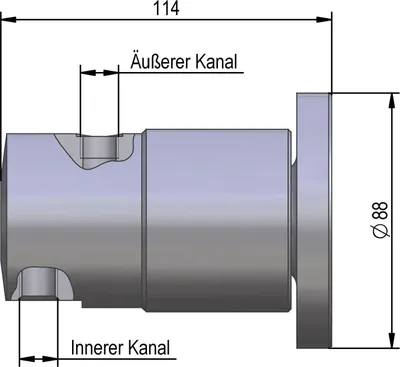 Produktbild von Röhm 2-Wege Drehdurchführung Luft/Hydrauliköl - 1118082