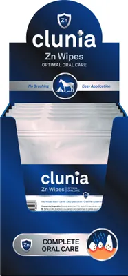 Obrázek produktu pro CLUNIA® Zn Wipes - Dentální ubrousky pro psy a kočky, krabička s 200 ubrousky