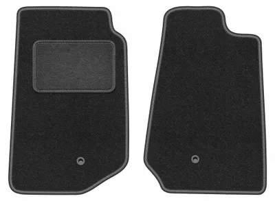 Produktbild von Velours-Fußmatten Vorne für Jeep Wrangler III JK 2006-2017 (Geländewagen) – 2-tlg, Graphit, passgenau – Wielganizator LUX