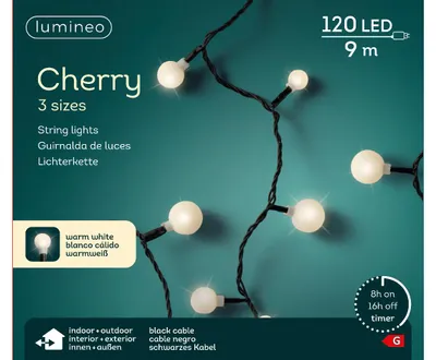 Immagine prodotto di Lumineo LED Fata Cherry 900 cm 120 LED bianco caldo