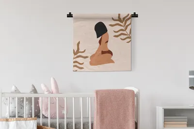 Produktbild von MuchoWow® Wandteppich Wandbehang Sommer - Bikini - Blätter 60x60 cm Tapisserie Dekoration Wandtuch - Dekorationen - Wand Decke