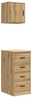 Productafbeelding van vidaXL Garagekasten, 2 stuks, Artisan-eikenfineer