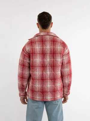 Produktbild von Lumberjacket Jacket Kapitone Herren Flanelljacke kariert Hemdjacke Holzfäller M Rot