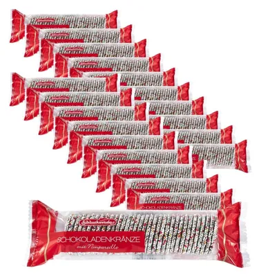 Produktbild von Schluckwerder Schokoladenkränze mit Nonpareille 200g (20er Pack)