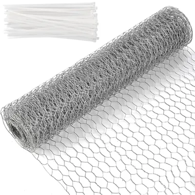 Immagine prodotto di Rete metallica - Maglia esagonale - Metallo zincato - 40 x 100 cm - Argento