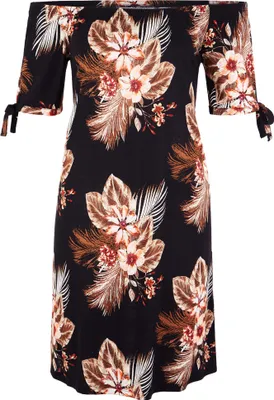 Produktbild von BEACH TIME Strandkleid schwarz-bedruckt Größe 46