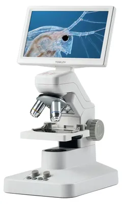 Zdjęcie produktu dla Mikroskop cyfrowy, ekran 7-calowy, powiększenie 500x - 1200x, kamera 8MP, nagrywanie wideo 1080P, precyzyjna platforma