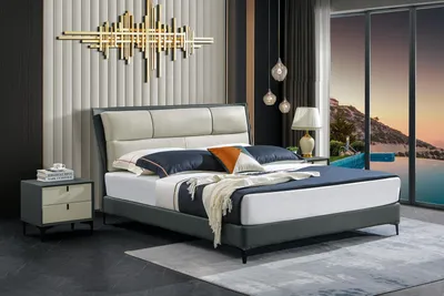 Immagine prodotto di Camera da letto comodini 3 pezzi set design letti legno set letto matrimoniale