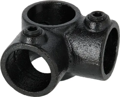 Produktbild von Rohrverbinder Eckverbinder schwarz 1" (33,7 mm), 90° - Durchgang AVERDE