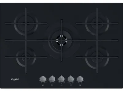 Zdjęcie produktu dla Whirlpool AKWL 728/NB, Czarny, Wbudowany, 75 cm, Gaz, Szkło, 5 stref(y)