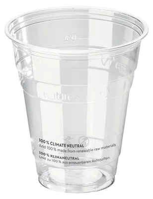 Produktbild von 100x Einweg-Trinkbecher 300 ml Eichstrich Ø 96 mm aus PLA
