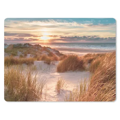 Produktbild von MuchoWow® Mauspad Mousepad Düne - Pflanzen - Sonnenuntergang - Strand - Meer 23x19 cm - Mousepads - Maus Mat - Pad - Mausunterlage - Schreibtischunterlage - Mauspad