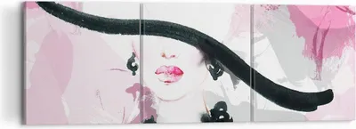 Produktbild von Bild auf Leinwand - Leinwandbild - Frau Abstraktion - 120x40cm - Wand Bild - Wanddeko - Wandbilder - Leinwanddruck - Bilder - Kunstdruck - Wanddekoration - Leinwand bilder - Wandkunst - CA120x40-3690