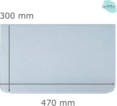 Produktbild von Kühlschrank Einlegeboden - Ornament504 - 4 mm - 2 abgerundete Ecken - 470 mm x 300 mm - (116,62 EUR / qm - Mindestbfl. 0,25 qm - Kantenb 5,35 EUR / lfm. - Eckenb. 1,00 EUR/Stck)