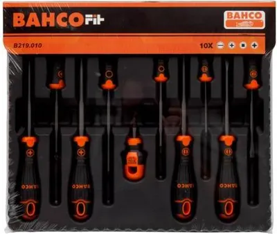 Produktbild von Set mit 10 BahcoFit Schraubendreher BAHCO B219.010