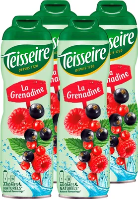 Produktbild von Teisseire Getränke-Sirup Grenadine 600ml - Intensiv im Geschmack (4er Pack)