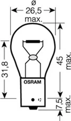 Produktbild von Osram Glühlampe, Blinkleuchte hinten 7507DC-02B