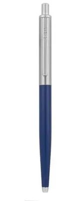 Guľôčkové pero, 0,24 mm, stláčací mechanizmus, strieborný klip, modré telo, ZEBRA "901", modrá