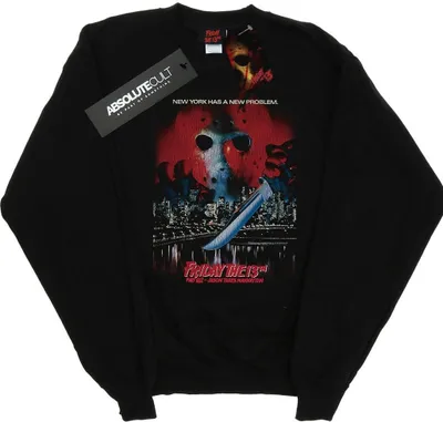 Produktbild von Friday The 13th - "Jason Takes Manhattan" Sweatshirt für Damen BI17555 (M) (Schwarz)