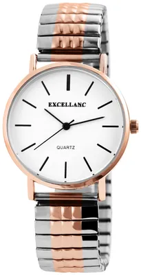 Produktbild von Excellanc 1700036-002 Damenuhr mit Metallzugband rosegoldfarben/silberfarben