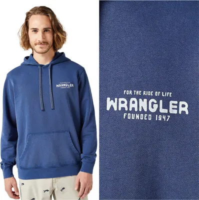 Produktbild von WRANGLER Herren, Sweatshirt W671011976, S, Blau, kapuzenpullover, , hoodie