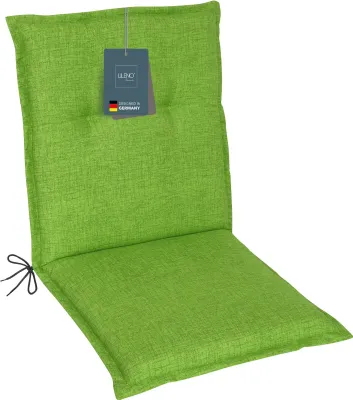Produktbild von LILENO HOME Gartenstuhl Auflagen als [1er Set - Niedriglehner] in Apfelgrün - bequeme Liegen als Sitzauflagen für Gartenmöbel - Stuhlkissen für Gartenstühle und Klappstühle