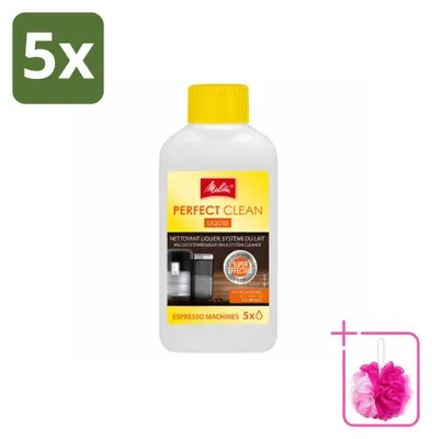 Produktbild von 5 x Melitta Perfect Clean Melksystemreiniger für Kaffeevollautomaten 250 ml - Sparpackung - 5 Stücke