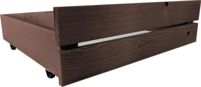 Produktbild von Lermowood Schubladen-Set für Palettenbett M2 Wenge 40cm - Massives Kiefernholz auf Rollen