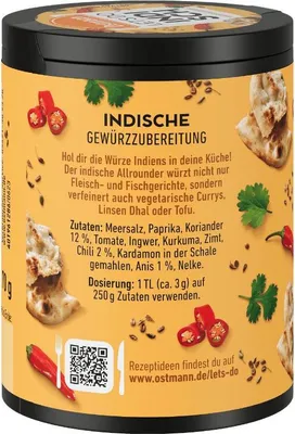 Produktbild von Ostmann Lets Do Indisch Gewürzzubereitung würzig warm Packung 70g