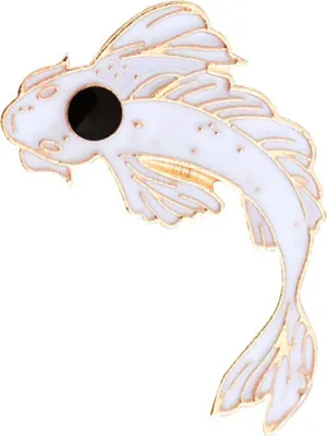 Produktbild von Schöne Cartoon Fisch Abzeichen Kabeljau Tauchen Tuch Jeans Denim Brosche Pin Party Schmuck-Weiß + Schwarz