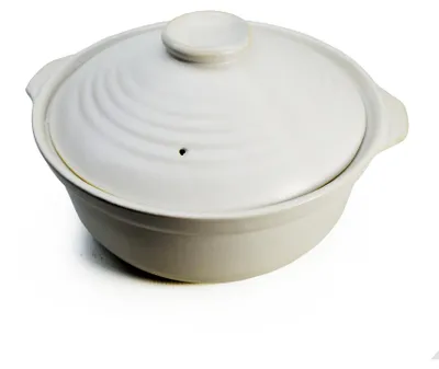 Zdjęcie produktu dla Ceramiczna miska do gotowania z pokrywką - odporna na wysokie temperatury, pojemność 10 uncji