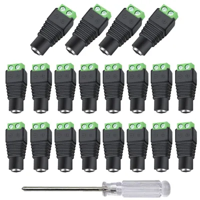 40 Stück DC Buchse 2,1 x 5,5 mm Schraubklemme für CCTV