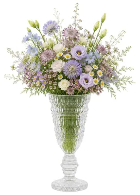 Produktbild von DK Design Blumenvase Fenna – Kristallglas – 13 x 25 cm – mit Sockel – Strausvase