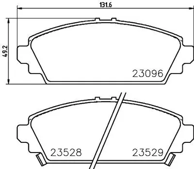 Produktbild von HELLA Bremsbeläge Satz Vorne Bremsklötze für HONDA CIVIC VII Hatchback (EU, EP, EV) 8DB 355 017-261