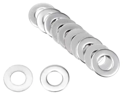 Produktbild von 50 Stück Flache Unterlegscheiben M5 12 mm x 6 mm x 1 mm aus Edelstahl 304