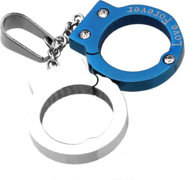 Produktbild von Edelstahlanhänger aus 316L Handschellen