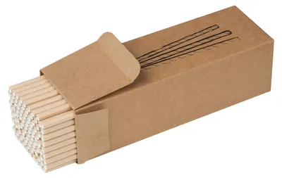 Produktbild von 100 Trinkhalme / Strohhalme aus Pappe / Farbe: natur