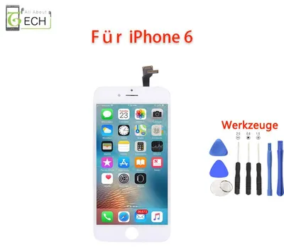 Produktbild von Für iPhone 6 4,7 Retina Weiß LCD Display Touchscreen mit Werkzeug