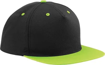 Immagine prodotto di Beechfield - Cappellino Snapback 5 Segmenti PC6564 (Taglia unica) (Nero/Lime)