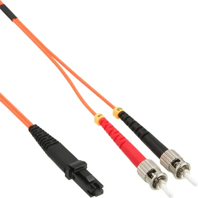 Produktbild von InLine LWL Duplex Kabel, MTRJ/ST, 50/125µm, OM2, 2m, 2 m, OM2, ST