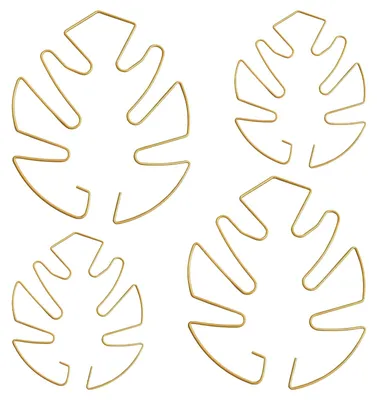 Produktbild von Pflanzenstütze 4 Stück, goldene Blattform, Kletterpflanzenstütze, 2 Größen, für Zimmerpflanzen