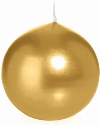 Produktbild von INNA-Glas Kugelkerze ROSELLA, gold, Ø8 cm, 25h - Germany - Kugel Kerze