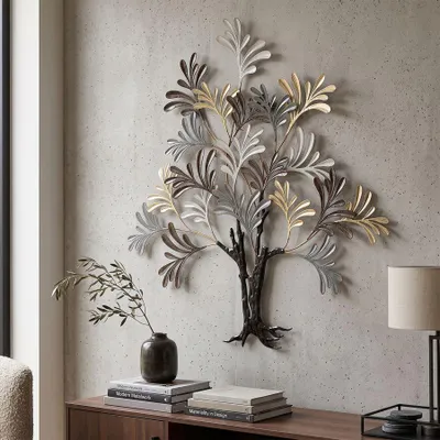 Obrázok produktu pre Dekoratívny 3D panel strom z viacfarebného kovu 97,2x8,9x100,3 cm